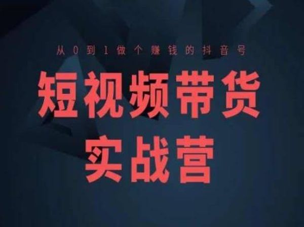 价值1980元抖音短视频带货付费投流培训课程-百度云盘下载