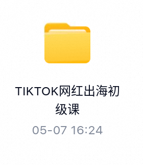 TIKTOK网红出海初级课-百度云盘下载