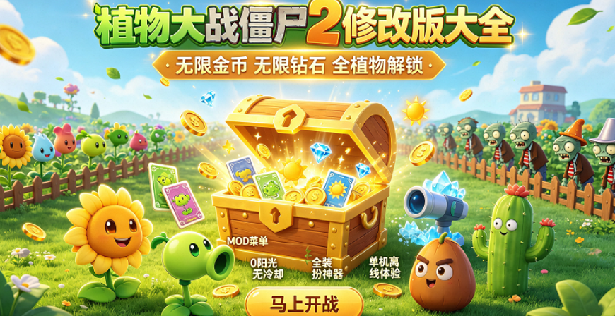 植物大战僵尸2内购破解版最新版v3.0.5-夸克云盘下载